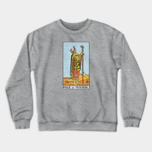 Page of wands tarot card (distressed) Crewneck Sweatshirt